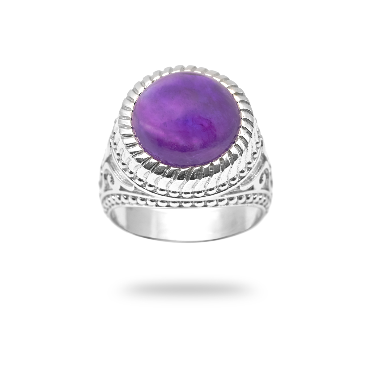 Bague amethyste argent Megna chevalière